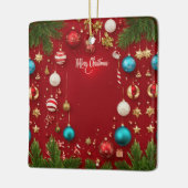 Frohe Weihnachtsball-Keramik Ornament (Links)