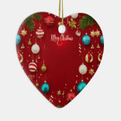 Frohe Weihnachtsball-Keramik Ornament (Rechts)