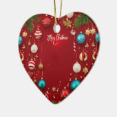 Frohe Weihnachtsball-Keramik Ornament (Links)