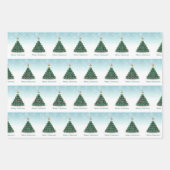 Frohe Weihnachtsbälle Baum Mint Pastel Design Geschenkpapier Set (Vorderseite 3)