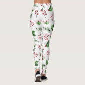 Frohe Weihnachtsbälle Holly Berries Pine Leggings (Rückseite)