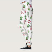 Frohe Weihnachtsbälle Holly Berries Pine Leggings (Links)