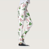 Frohe Weihnachtsbälle Holly Berries Pine Leggings (Rechts)
