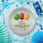 Frohe Weihnachtsballons und Confetti Pappteller (Party)