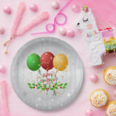 Frohe Weihnachtsballons und Confetti Pappteller (Party)