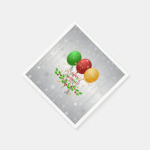 Frohe Weihnachtsballons und Confetti Serviette (Ecke)