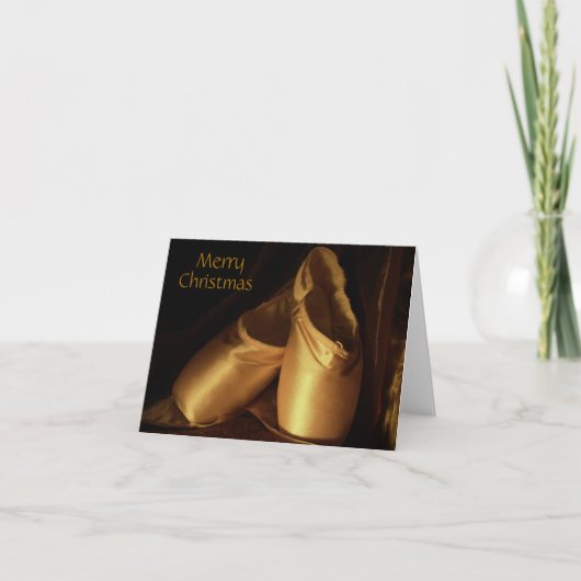 Frohe Weihnachtsballschuhe-Karte Feiertagskarte (Vorderseite)