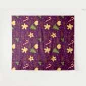 Frohe Weihnachtsbände Wandteppich (Vorderseite (Horizontal))