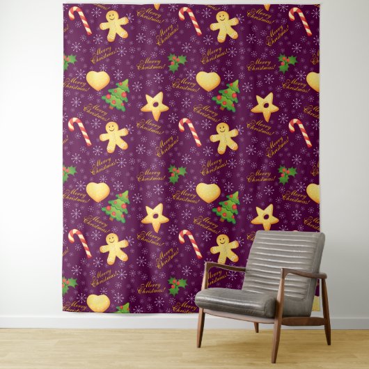 Frohe Weihnachtsbände Wandteppich (Beispiel)