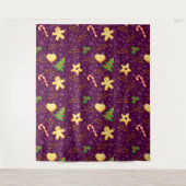 Frohe Weihnachtsbände Wandteppich (Vorderseite)