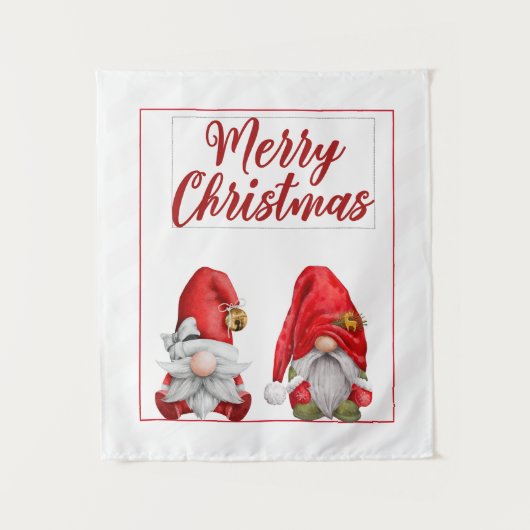 Frohe Weihnachtsbände Wandteppich (Vorderseite)