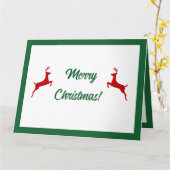 Frohe Weihnachtsbanner Red Reindeer Karte (Gelbe Blume)