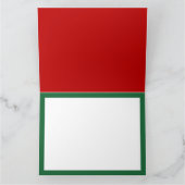 Frohe Weihnachtsbanner Red Reindeer Karte (Innenseite)