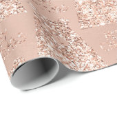 Frohe Weihnachtsbär Black Blush Rose Gold Glitzer Geschenkpapier (Rolleneckpunkt)