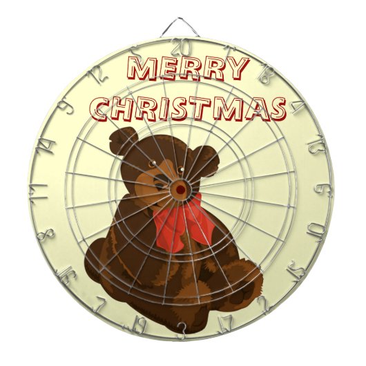 Frohe Weihnachtsbär Dartscheibe (vorne)