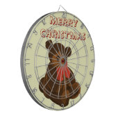 Frohe Weihnachtsbär Dartscheibe (Vorderseite Links)