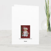 Frohe Weihnachtsbär Feiertagskarte (Rückseite)