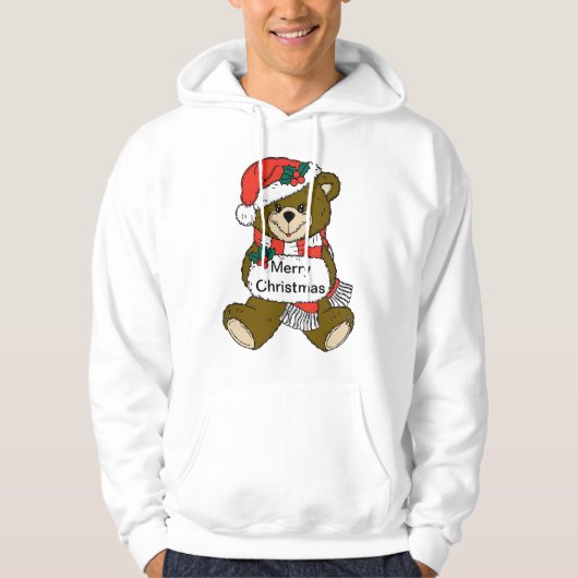 Frohe Weihnachtsbär Hoodie (Vorderseite)