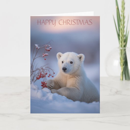 Frohe Weihnachtsbär Karte (Vorderseite)