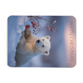 Frohe Weihnachtsbär Magnet (Horizontal)