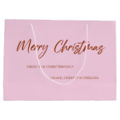 Frohe Weihnachtsbär Niedlich Große Geschenktüte (Rückseite)