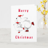 Frohe Weihnachtsbär Weihnachtskarte Karte (Gelbe Blume)