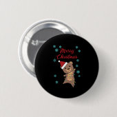 Frohe Weihnachtsbären Schnee Winterbär Teddy Button (Vorne & Hinten)