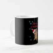 Frohe Weihnachtsbären Schnee Winterbär Teddy Kaffeetasse (Vorderseite Links)