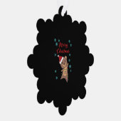 Frohe Weihnachtsbären Schnee Winterbär Teddy Ornament Karte (Rechts)