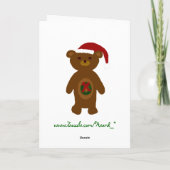 Frohe Weihnachtsbären Weihnachtskarte Feiertagskarte (Rückseite)