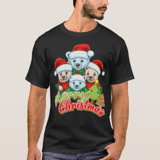 Frohe Weihnachtsbärenfamilie T-Shirt