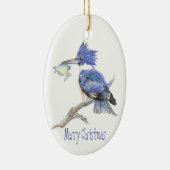 Frohe Weihnachtsbärtler - Vogel, Natur Keramik Ornament (Rechts)