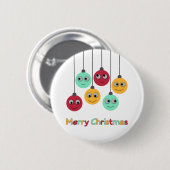 Frohe Weihnachtsbaubles Button (Vorne & Hinten)