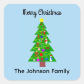 Frohe Weihnachtsbaum #1 Stickers (Vorderseite)