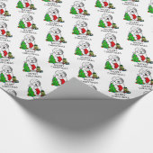 Frohe Weihnachtsbaum 2 Old English Sheepdog Gray 1 Geschenkpapier (Ecke)