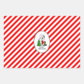 Frohe Weihnachtsbaum 2 Old English Sheepdog Gray 1 Geschenkpapier Set (Vorderseite 2)