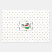 Frohe Weihnachtsbaum 2 Old English Sheepdog Gray 1 Geschenkpapier Set (Vorderseite 3)