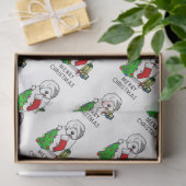 Frohe Weihnachtsbaum 2 Old English Sheepdog Gray 1 Seidenpapier (Geschenk)
