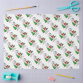 Frohe Weihnachtsbaum 2 Old English Sheepdog Gray 1 Seidenpapier (Basteln)