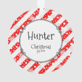 Frohe Weihnachtsbaum 2 Poodle (weiß) Hund Niedlich Ornament (Rückseite)