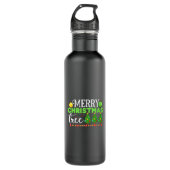 Frohe Weihnachtsbaum-34564 Edelstahlflasche (Vorderseite)