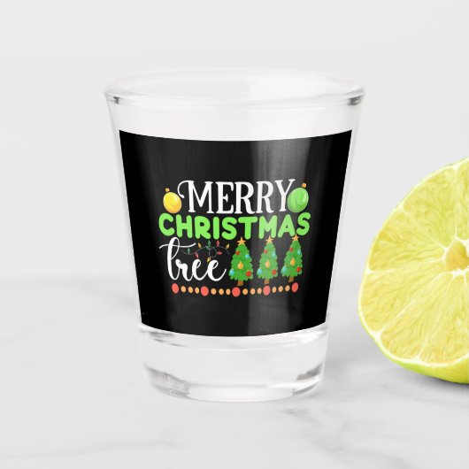 Frohe Weihnachtsbaum-34564 Schnapsglas (Vorderseite)