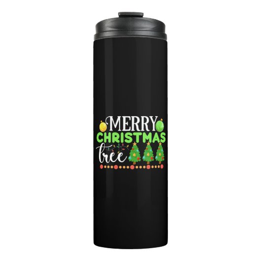 Frohe Weihnachtsbaum-34564 Thermosbecher (Vorderseite)