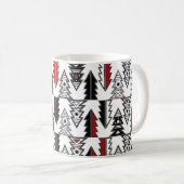 Frohe Weihnachtsbaum abstrakt modern geometrisch Kaffeetasse (VorderseiteRechts)