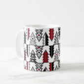 Frohe Weihnachtsbaum abstrakt modern geometrisch Kaffeetasse (Vorderseite Links)