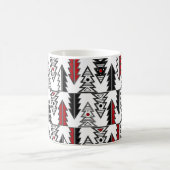 Frohe Weihnachtsbaum abstrakt modern geometrisch Kaffeetasse (Mittel)