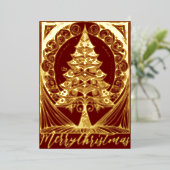 Frohe Weihnachtsbaum Abstrakte Themenabbildung Folien Feiertagskarte (Stehend vorne)