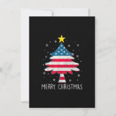 Frohe Weihnachtsbaum American Flag Funny US Flag X Einladung (Vorderseite)