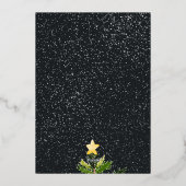 Frohe Weihnachtsbaum Aquarellbogen-Abbildung Folien Feiertagskarte (Rückseite)