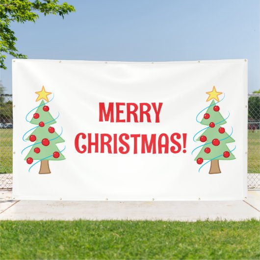 Frohe Weihnachtsbaum-Banner Banner (Außenbereich)
